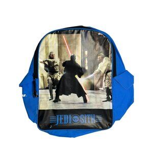 VTG 1999 Star Wars The Phantom Menace Backpack Jedi vs Sith Obi-Wan Kenobi 15.5"